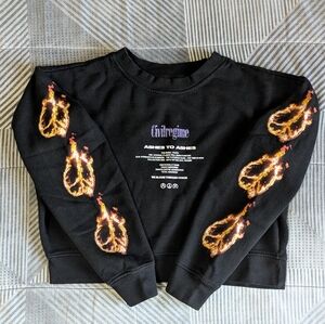 Civil Regime "Ashes To Ashes" Graphic Crop Sweatshirt